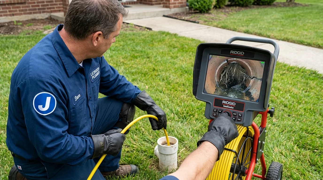Sewer camera inspection being performed by Johns Plumbing LLC in Indian Rocks Beach